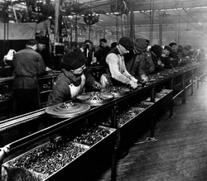 Ford's Assembly Line in Highland Park, Michigan